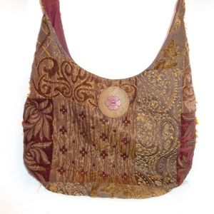 Fall colors Carpet Bag Cross-body Tote Hand-made